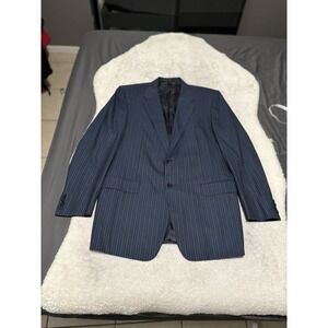 Corneliani Mens Blue Striped Blazer Sport Jacket Size EU 52 US 42 Long READ